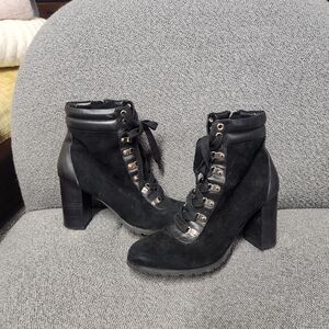 White House Black Market Black Heeled Boots